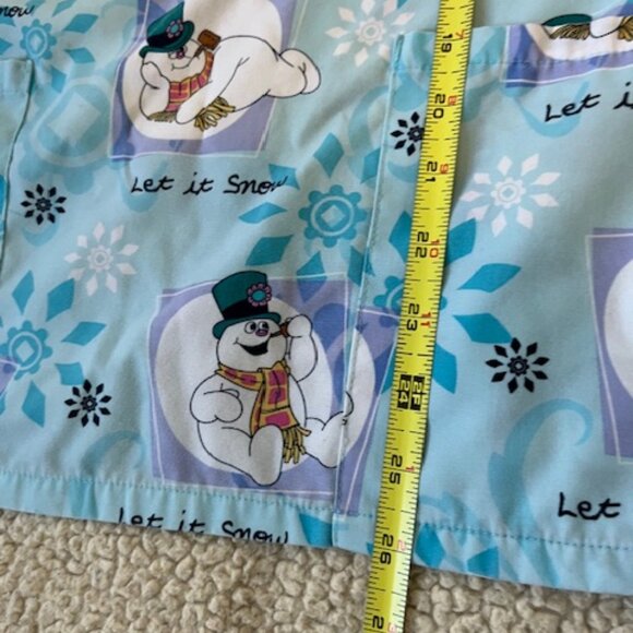 Frosty the Snowman Scrub Top (roomy) Small Women's - Picture 6 of 6